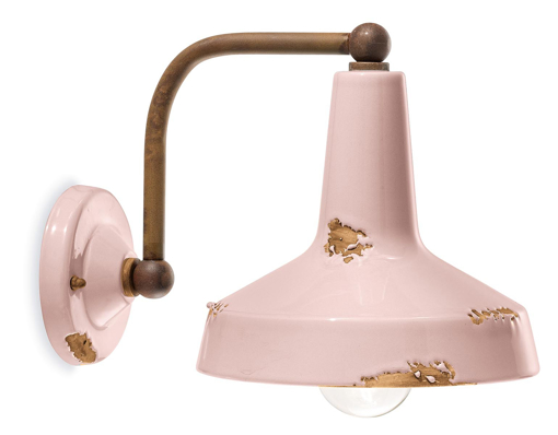 Immagine di Vintage applique  wall lampvintage cipria   vintage pink  - 1 x max 53w e27 - ip20