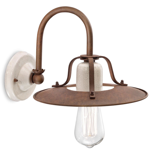 Immagine di Grunge applique anticata  wall lampcraquele'  craquele' - 1 x max 77w e27 - ip20