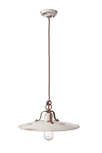 Immagine di Country sospensione d.40  pendant d.40vintage bianco  vintage white - 1 x max 77w e27 - ip20