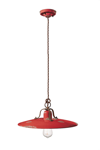 Immagine di Country sospensione d.40  pendant d.40vintage rosso  vintage red - 1 x max 77w e27 - ip20