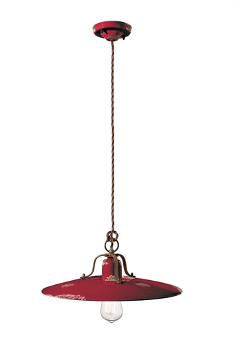 Immagine di Country sospensione d.40  pendant d.40vintage bordeaux  vintage bordeaux - 1 x max 77w e27 - ip20