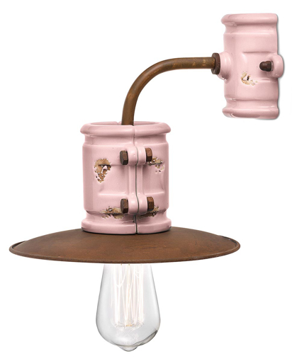 Immagine di Urban applique d.25  wall lamp d.25vintage cipria   vintage pink  - 1 x max 77w e27 - ip20