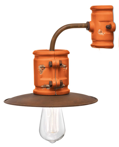 Immagine di Urban applique d.25  wall lamp d.25vintage arancio  vintage orange - 1 x max 77w e27 - ip20