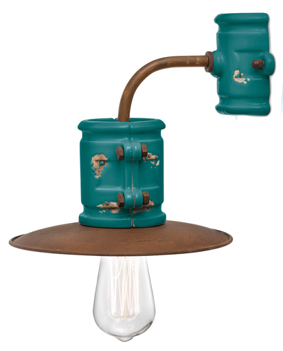 Immagine di Urban applique d.25  wall lamp d.25vintage verde  vintage green oil - 1 x max 77w e27 - ip20