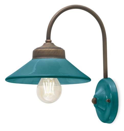 Immagine di Colors applique  wall lampverde petrolio  green oil - 1 x max 77w e27 - ip20