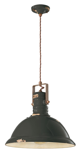 Immagine di Industrial sospensione d.40   pendant d.40vintage nero  vintage black - 1 x max 77w e27 - ip20