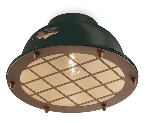 Immagine di Industrial plafoniera   ceiling lampvintage nero  vintage black - 1 x max 105w e27 - ip20