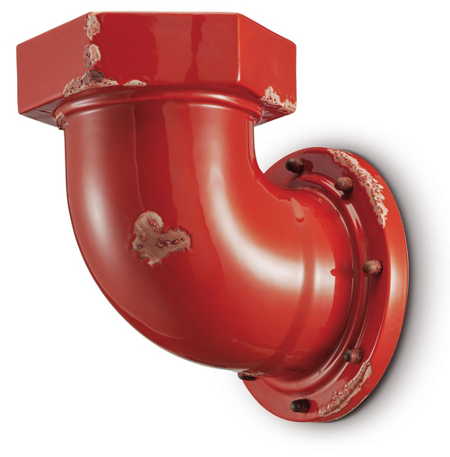 Immagine di Industrial applique navale  wall lamp g9vintage rosso  vintage red - 1 x max 77w par30 - ip20