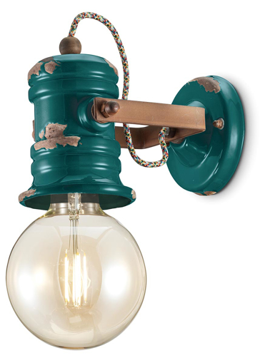 Immagine di Urban applique  wall lampvintage verde  vintage green oil - 1 x max 53w e27 - ip20