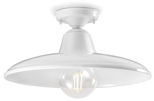 Immagine di B&w plafoniera  ceiling lamp d.35smalto bianco  glazed white - 1 x max 77w e27 - ip20