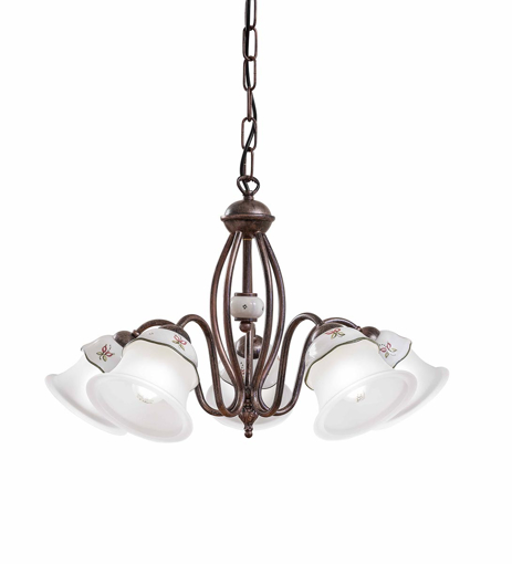 Immagine di Ferrara lampadario  chandelier5 x max 42w e14 - ip20