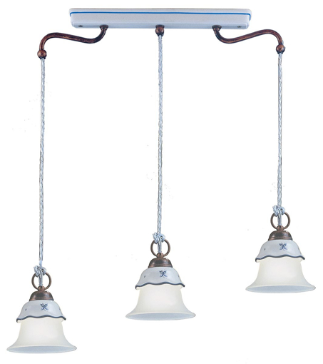 Immagine di Ferrara sistema sospensioni a 3 luci  3 - lights suspension system3 x max 42w e14 - ip20