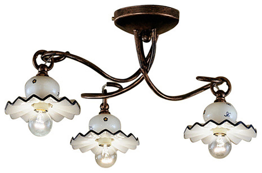 Immagine di Roma plafoniera  ceiling lamp3 x max 42w e14 - ip20