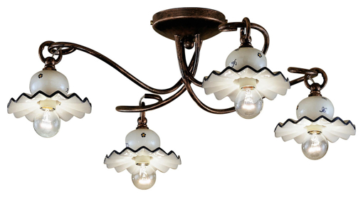 Immagine di Roma plafoniera  ceiling lamp4 x max 42w e14 - ip20