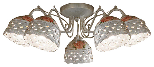 Immagine di Verona plafoniera  ceiling lamp5 x max 42w e14 - ip20