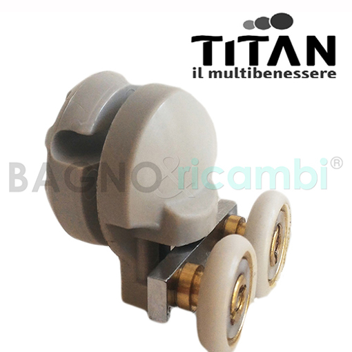 Immagine di Ricambio ruota cuscinetto rotella grigio cabina doccia curva titan cadas7gr03