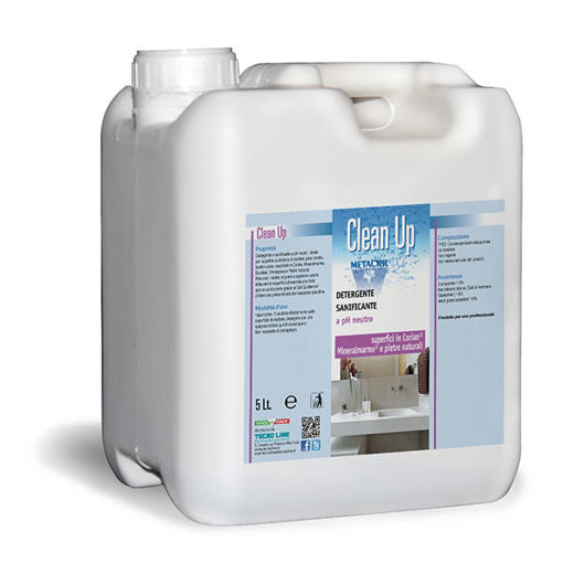 Immagine di Clean up-detergente e sanificante neutro per superfici delicate 5lt metacril 12205001