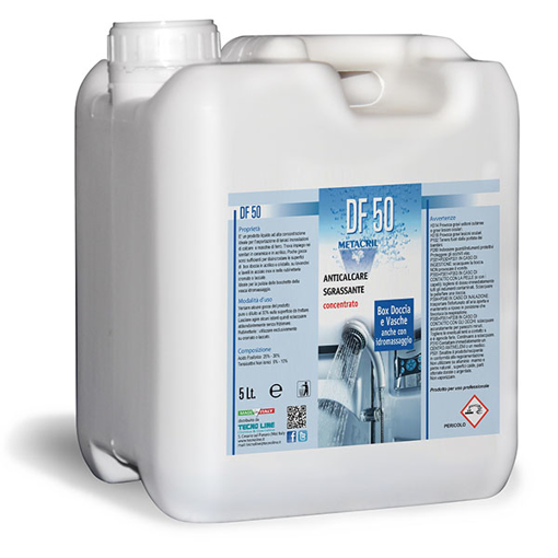 Immagine di Df50- disincrostante per superfici acriliche, ceramiche e parti cromate 5lt. metacril 09205001