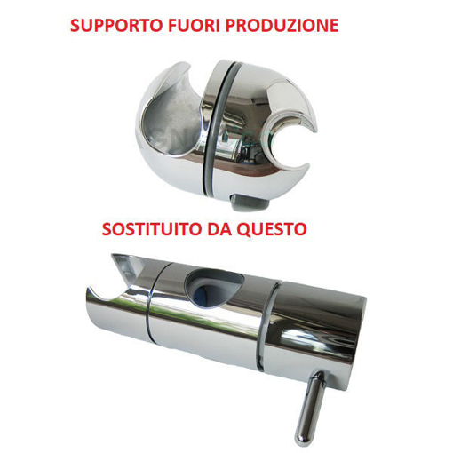 Immagine di Ricambio supporto compatibile doccia in metallo modello arco cromo teuco 81101727500