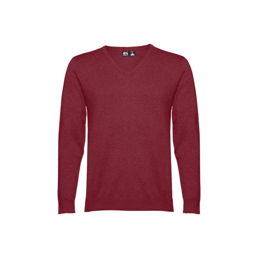 Immagine di Thc milan. maglione con scollo a "v" da uomo bordeaux l