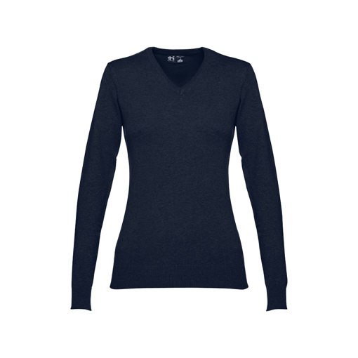 Immagine di Thc milan women. maglione con scollo a "v" da donna blu scuro l