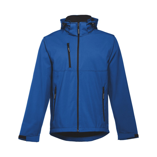 Immagine di Thc zagreb. giacca softshell da uomo, con cappuccio rimovibile blu reale xl