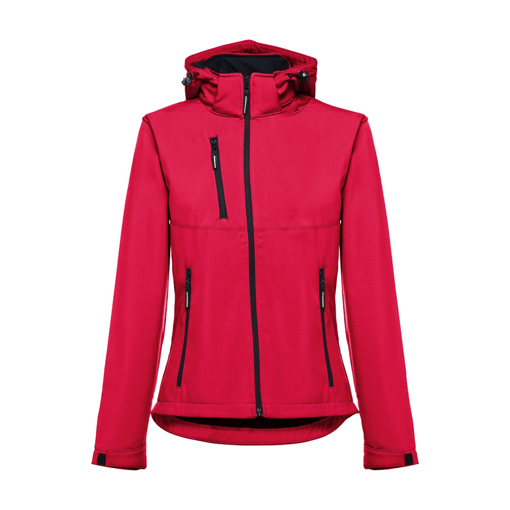 Immagine di Thc zagreb women. giacca softshell da donna, con cappuccio rimovibile rosso l