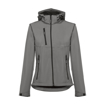 Immagine di Thc zagreb women. giacca softshell da donna, con cappuccio rimovibile grigio l