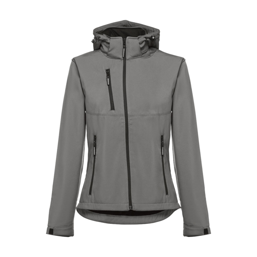 Immagine di Thc zagreb women. giacca softshell da donna, con cappuccio rimovibile grigio l