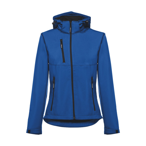 Immagine di Thc zagreb women. giacca softshell da donna, con cappuccio rimovibile blu reale m