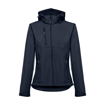 Immagine di Thc zagreb women. giacca softshell da donna, con cappuccio rimovibile blu scuro l