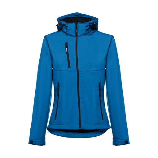 Immagine di Thc zagreb women. giacca softshell da donna, con cappuccio rimovibile blu petrolio m