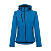 Immagine di Thc zagreb women. giacca softshell da donna, con cappuccio rimovibile blu petrolio xl