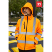 Immagine di Thc zagreb work. giacca softshell ad alta visibilità da uomo, con cappuccio rimovibile giallo hexachrome xl