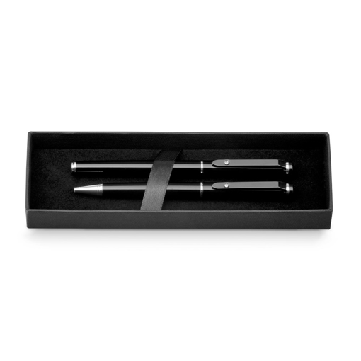 Immagine di Caliope set. set con penna roller e penna a sfera in metallo nero