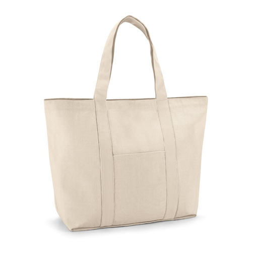 Immagine di Ville. borsa in canvas di cotone 100% naturale chiaro