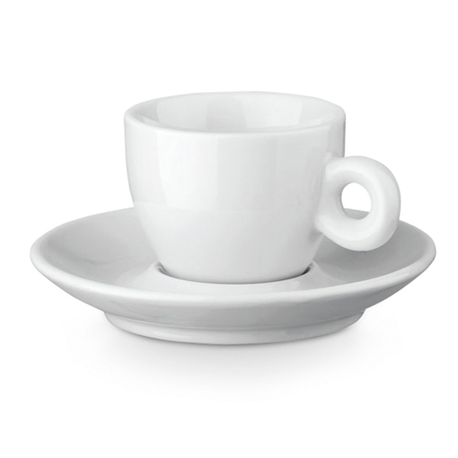 Immagine di Presso. tazzina da caffè con piattino in ceramica bianco  100 ml