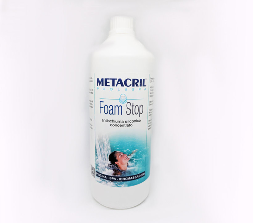 Immagine di Foam stop - antischiuma concentrato per spa/piscina 1 lt 542 01001 metacril