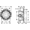 Immagine di Ricambio corpo incasso hansgrohe ibox universale 01800180