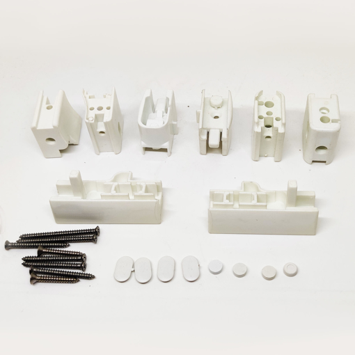 Immagine di Ricambio kit completo supporti ruote bianco per box megius a40058/1