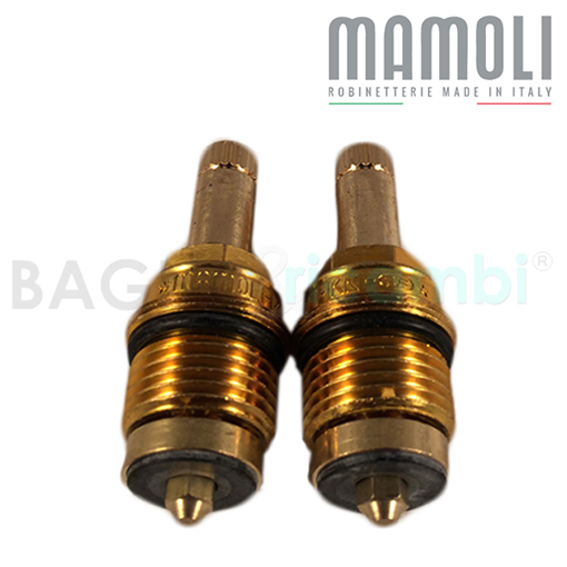 Immagine di Ricambio coppia vitoni rubinetto da 1/2" asta 23mm mamoli 3v