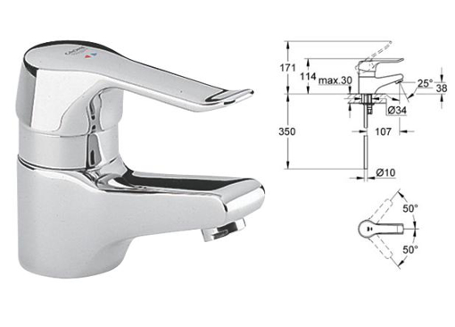 Immagine di Grohe euroeco cromato leva singola lavabo 33124000