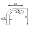 Immagine di Ricambio bocca girevole per bidet isystick zucchetti z92021