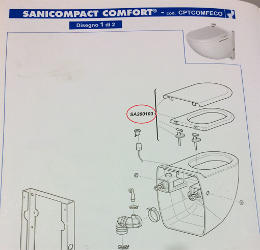 Immagine di Sedile sanicompact comfort dal 2013 sfa ins100115