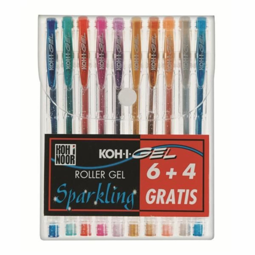 Immagine di 5 pz penna kohinoor gel glitterata sparkling x10 nagp10s**