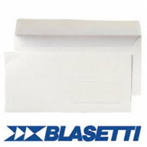 Immagine di 1 pz buste bianche 11x23 c/adesivo x500 blasetti 0048