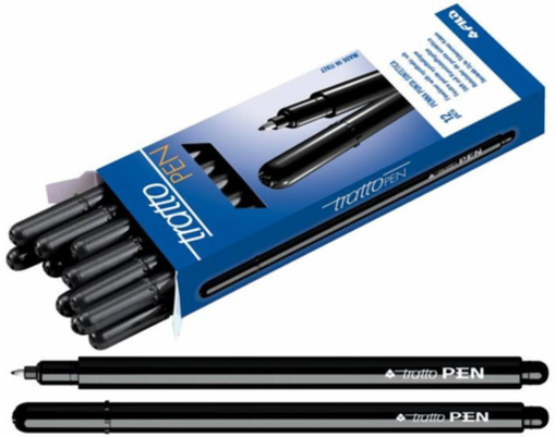 Immagine di 12 pz penna tratto pen  nero 830703