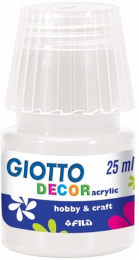 Immagine di 6 pz tempera giotto decor acrylic bianco 25ml. 538101