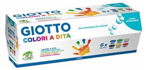 Immagine di 1 pz colori a dita giotto 100ml.x6 barattoli ass.ti  534100