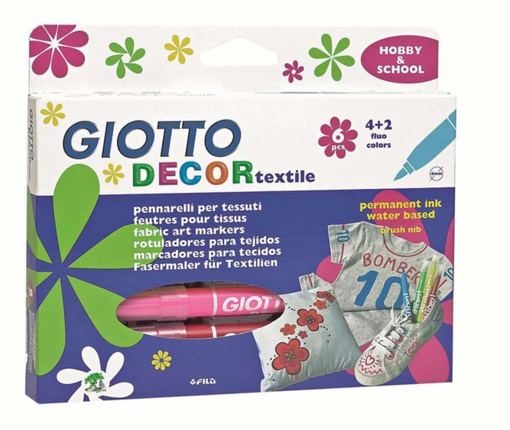 Immagine di 6 pz pennare.giotto textile x 6 494800